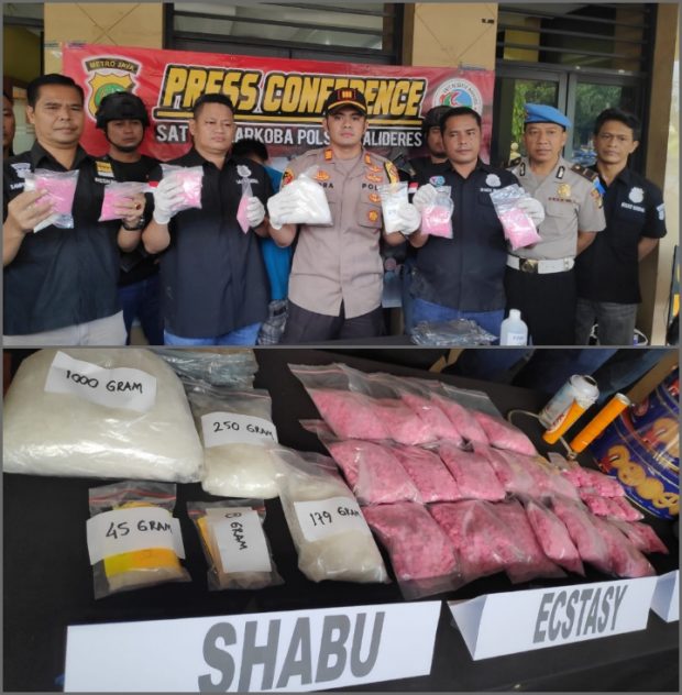 Geledah Apartemen, Polsek Kalideres Amankan 2 Kg Sabu dan 150.000 Pil Ekstasi