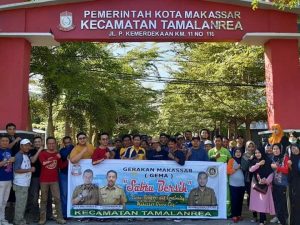 Wujudkan Program GEMA, Staf Kecamatan dan Kelurahan Se-Kecamatan Tamalanrea Tetap Beraktivitas di Hari Libur