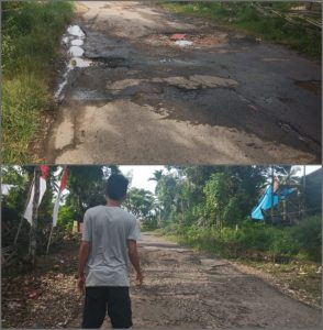 Jalan Poros Karassing Kecamatan Herlang Intai Keselamatan Pengendara