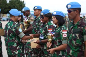 Satgas Indobatt XXIII-M/UNIFIL Raih Juara Umum Dalam Kejuaraan Renang Antar Negara Di Lebanon