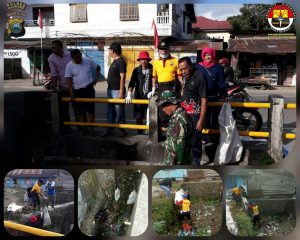 Giat Jumat Bersih, Personil Polsek Bulukumpa di Sungai Labocca