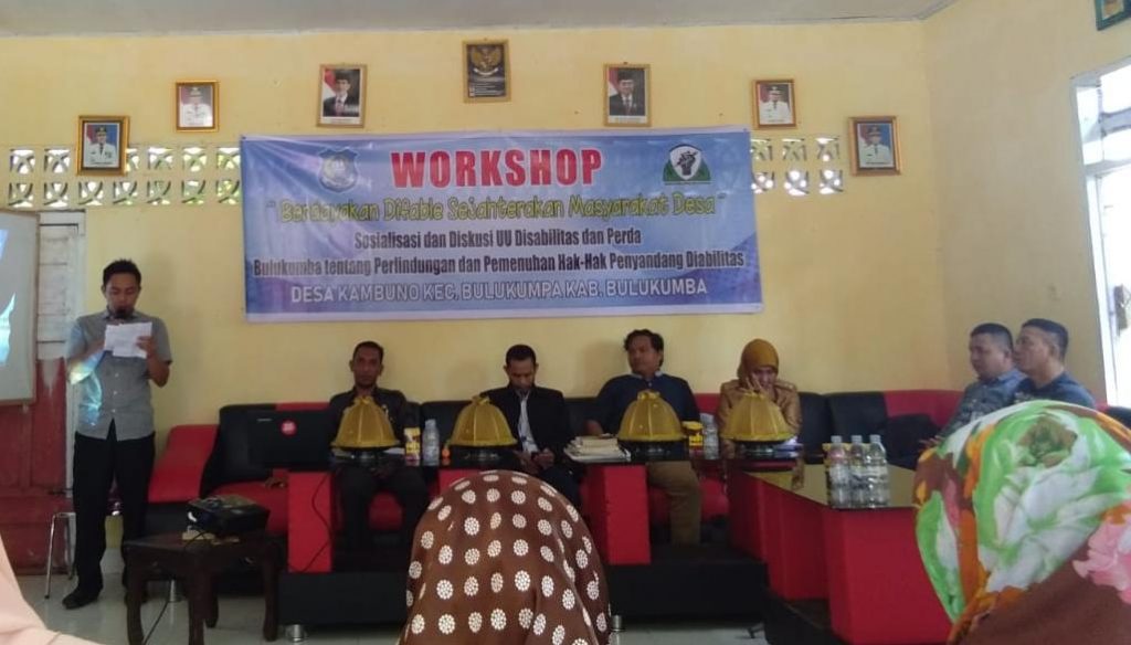 Perjuangkan Hak- Hak Difabel, Pemdes Kambuno dan PerDik Sulsel Gelar Workshop