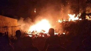 Akibat Korsleting Listrik, 4 Rumah Warga Borong Inru Terbakar