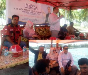 Menumpang Perahu Jolloro, Anggota DPRD Sulsel Reses di Bontolebang Selayar