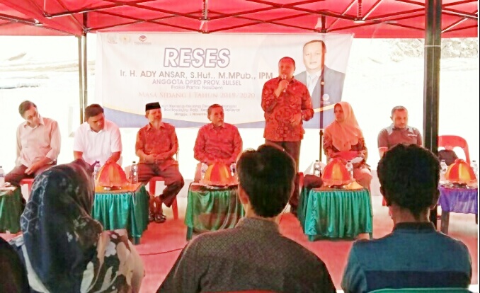 H. Ady Ansar Anggota DPRD Sulsel Reses Perdana di  Bontosikuyu dan Bontoharu