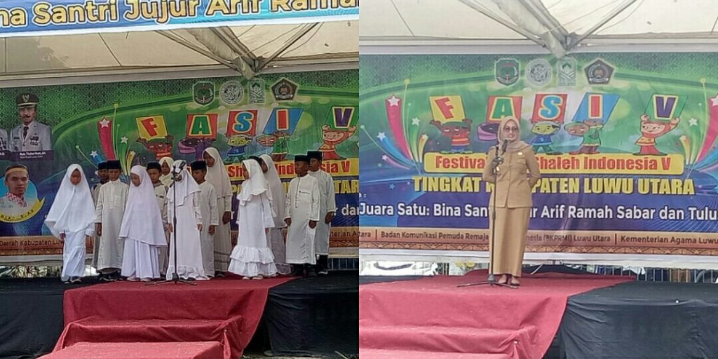 Bupati Buka Festival Anak Sholeh Indonesia V Tingka Luwu Utara