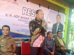 Anggota DPRD Sulsel, H. Ady Ansar Lanjutkan Reses di Pamatata