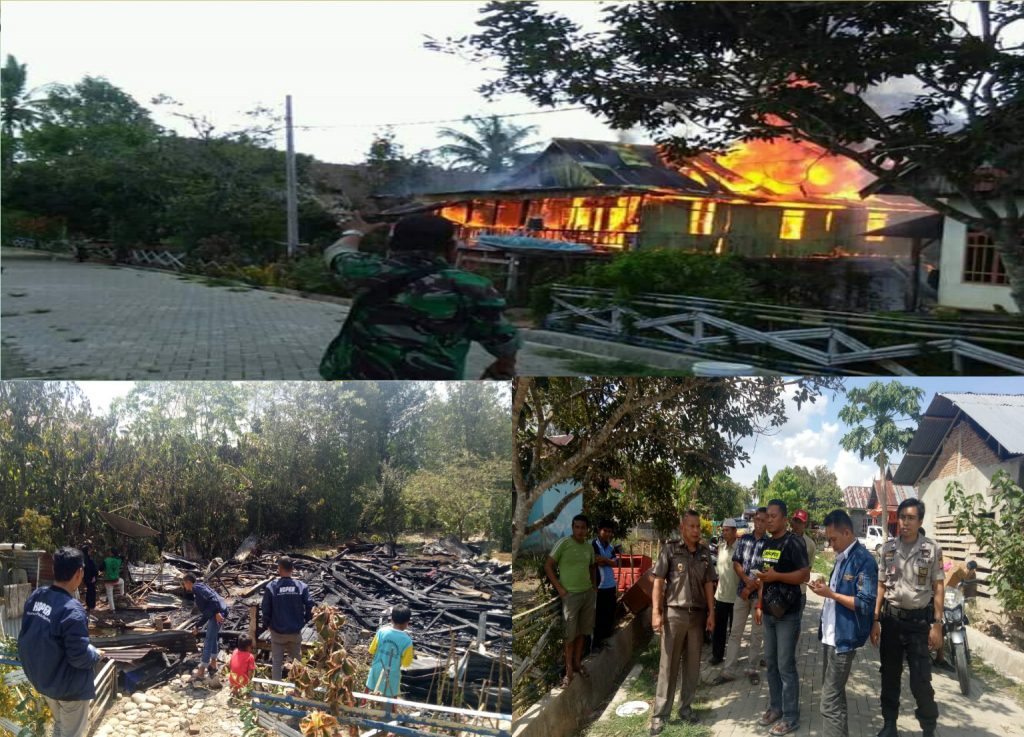 Sijago Merah Habiska Satu Unit Rumah Warga Desa  Batulohe
