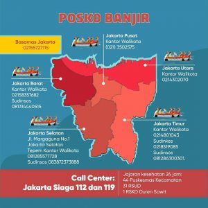 Ini Sebaran Posko Logistik Banjir di Jakarta