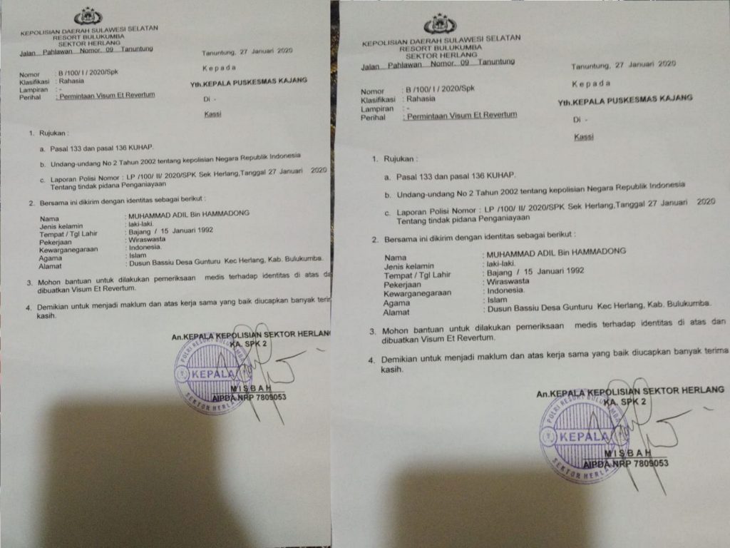 Oknum BPD Desa Gunturu Dilapor Usai Menyerang Ketua MAC LMPI Herlang