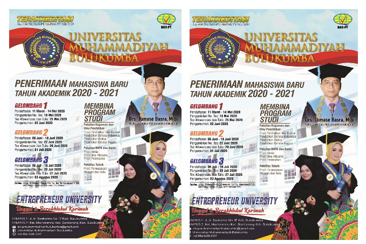 Pendaftaran Maba Universitas Muhammadiyah Bulukumba Telah di Buka, Ini Syarat dan Waktunya