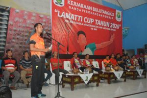 Wujudkan Prestasi Olahraga, Andi Seto Buka Kejuaraan Bulutangkis Lamatti Cup 2020