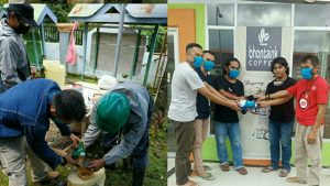 GANN Bantaeng Bagikan Masker di Sentra Pengolahan Kopi Banyorang