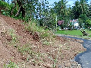 Ambruk, Talud Ruas Jalan Lembang Lohe – Biroro Diduga Tidak sesuai juknis