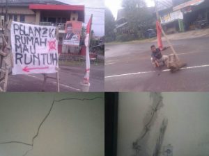 Akibat Badan Jalan Bergelombang, Tiga Rumah di Desa Barugae Mengalami Keretakan