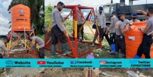 Dankor Brimob Polda Sulsel, Bangun Sumber Air Bersih Beberapa Titik di Lokasi Bencana Luwu Utara