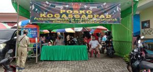 Petugas Posko Penegakan Disiplin Protokol Kesehatan Pasar Rakyat Tanete, Laksanakan Himbauan Dalam Rangka Oprasi Yustisi