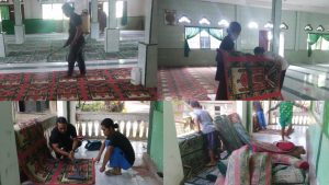 Aksi Lanjutan di H-1 Ramadhan, KTAP Desa Barugariattang Sterilkan Tempat Ibadah
