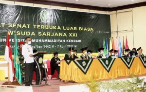 Hadiri Wisuda Universitas Muhammadiyah Kendari, Ini Pesan Walikota H.Sulkarnain