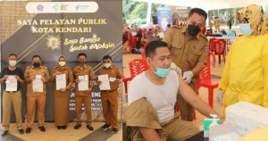 Vaksinasi Massal Tahap Pertama ASN Lingkup Pemkot Kendari Memasuki Hari Kedua