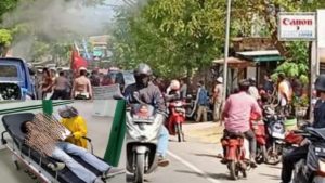 Aksi Unjuk Rasa Koalisi Pemuda Mahasiswa Pemerhati Agraria di Polres Bulukumba Berlangsung Ricuh