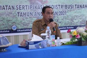 Wabup Kolaka Buka Sidang Panitia Pertimbangan Landreform Kegiatan Redistribusi Tanah Tahun 2021