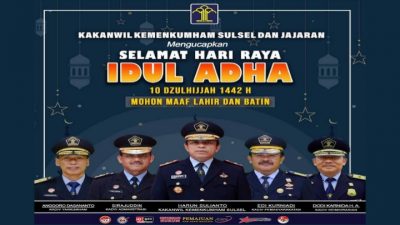 Jajaran Kanwil Kemenkumham Sulsel Mengucap Selamat Idul Adha
