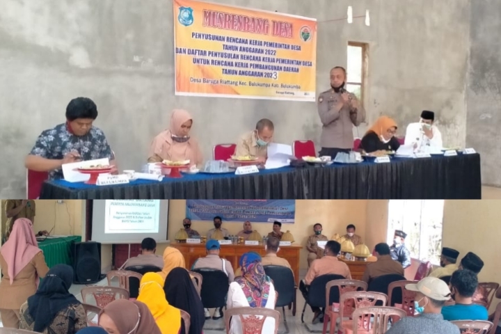 Kapolsek Bulukumpa Ikut Hadiri Musrenbang Tingkat Desa Kambuno dan Baruga Riattang