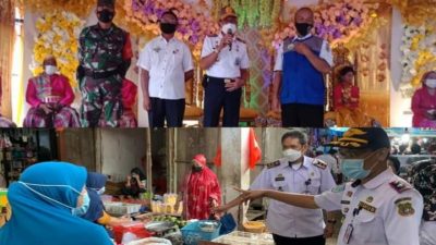 Perketat Prokes, Pemkab Sidrap Bersama TNI Polri Kembali Datangi Pesta Hajatan dan Pasar