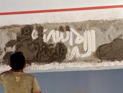 Usai di Renovasi TMMD Selayar, Koptu Syahrir Ukir Kaligrafi Indah di Masjid Kampung Tola