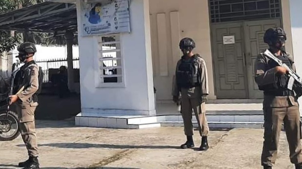 Susana PPKM, Obyek Vital Menjadi Perhatian Kompi 3A Pelopor Brimob Polda Lampung