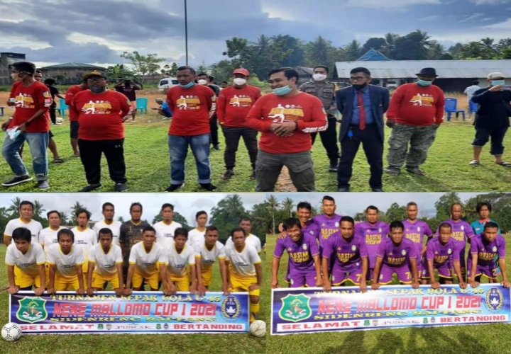 Turnamen Sepak Bola U-45 “Nene Mallomo Cup I 2021” resmi bergulir diapangan Merdeka Kalosi Tanrutedong, Kecamatan Dua Pitue, Kabupaten Sidrap,