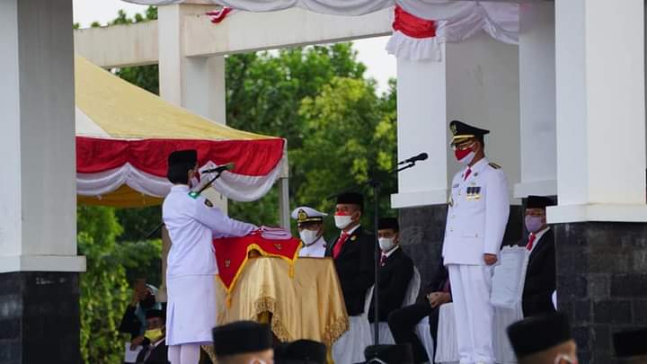 Bupati Konawe Selatan Pimpinan Upacara HUT Kemerdekaan RI ke 76, Selasa (17/08/2021)