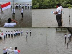 HUT RI 76, Pemuda dan Masyarakat Manyampa Kibarkan Bendera di Kawasan Wisata Luppung