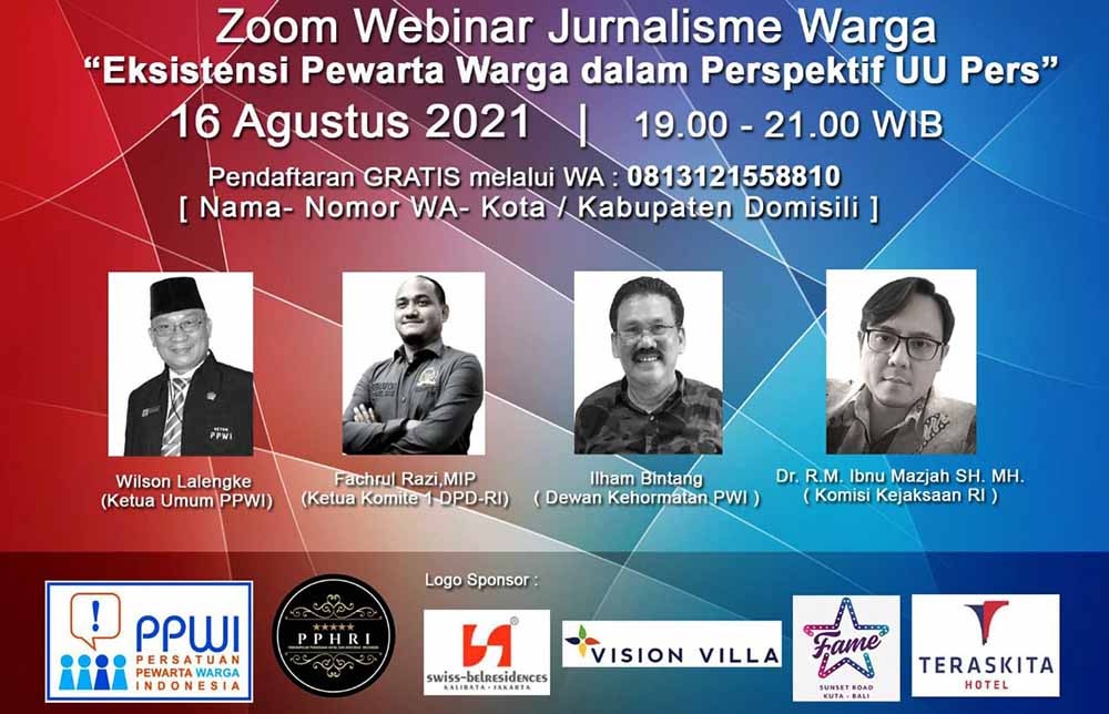 Webinar Jurnalis Warga Pewarta
