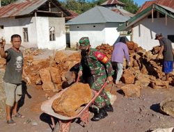 Peduli Tempat Ibadah, TNI di Konawe Gelar Kerja Bakti Bersama Warga Binaan