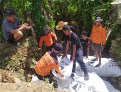Akses Jalan Desa Lolisang Terputus, BPBD Bulukumba Bangun Tanggul Darurat