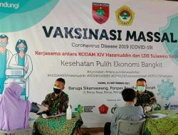 LDII Sulsel, Kodam XIV/Hasanuddin, dan Ponpes Roudhotul Jannah Gelar Vaksinasi Massal