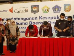 Tingkatkan Kemitraan Ekonomi, Pemkot Kendari, Pemkab Konsel dan Pemkab Konut Teken MoU