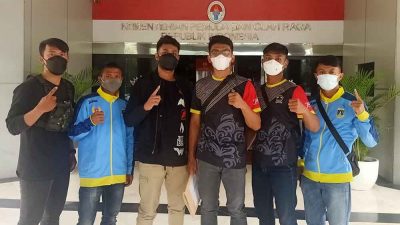 Sejumlah Mantan Atlet Pelatnas saat melapor di Kemenpora dan KONI Pusat,