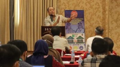 Bupati Konawe Utara, H.Ruksamin Membuka Kegiatan Pendampingan dan Penguatan SAKIP 2021 di Hotel Horison Kendari