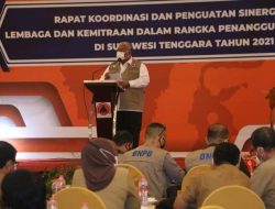 Buka Rakor, Gubernur Sultra Paparkan Penguatan Kelembagaan Penaggulangan Bencana di Sultra