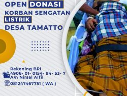 Ringankan Korban Sengatan Listrik, Pemuda Tamatto Lakukan Open Donasi