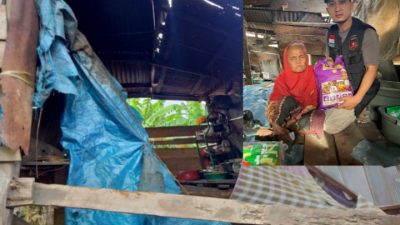Sahabat Muslim Butta Toa Sambangi Rumah Reyot Nenek Baccekang di Desa Bajiminasa