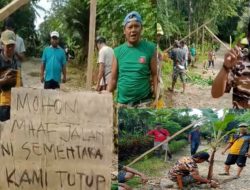 Mengaku Tagih Janji Pemerintah, Warga Pangi-Pangi Berkebun dan Blokade Jalan di Desa Swatani