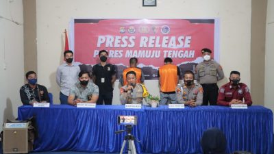 Polres Mamuju Tengah Gelar Press Release Kasus Tindak Pidana Penganiayaan di Desa Waeputeh