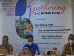 Mudahkan Pelaku UKM Hingga Pelosok, Pemkab Lutim Bersama Bank BRI Gelar Gathering Ekosistem Desa