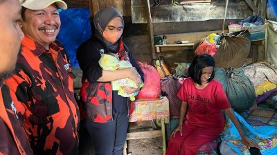 Tinggal Di Gubuk Sempit Berlantai Tanah, MPC Pemuda Pancasila Bantaeng Kunjungi dan Berikan Bantuan Kepada Keluarga Aisyah
