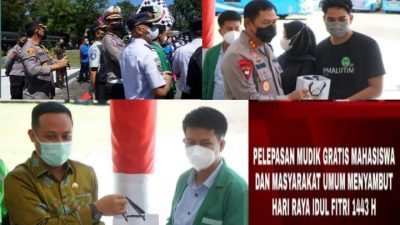 Kapolrestabes Makassar Hadiri Pelepasan Mudik Gratis Mahasiswa dan Masyarakat Umum Oleh Gubernur Bersama Kapolda Sulsel