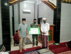 Safari Subuh Bersama Dandim 1410, Bupati Bantaeng Serahkan Bantuan Sumbangan Pembangunan Masjid di Makodim